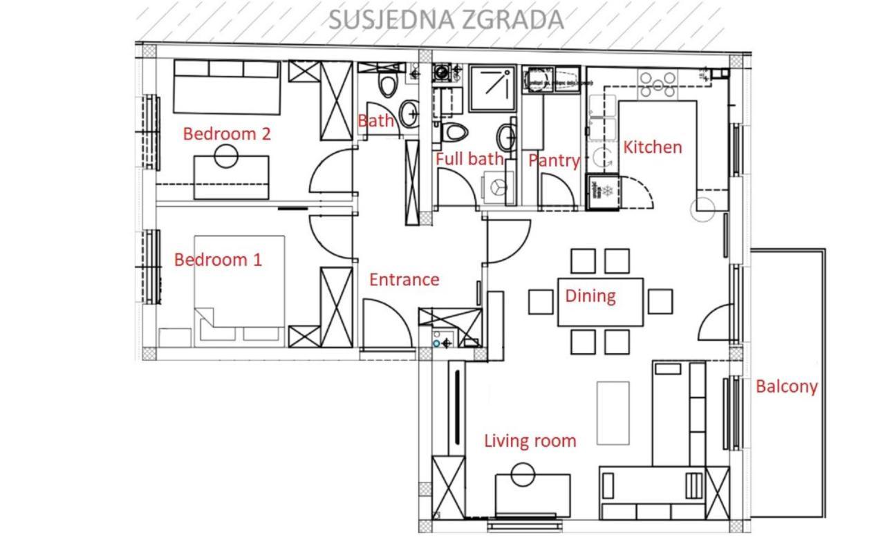 Modern 4-Star Luxury Apt - Wfh Ready, Free Parking ザグレブ エクステリア 写真